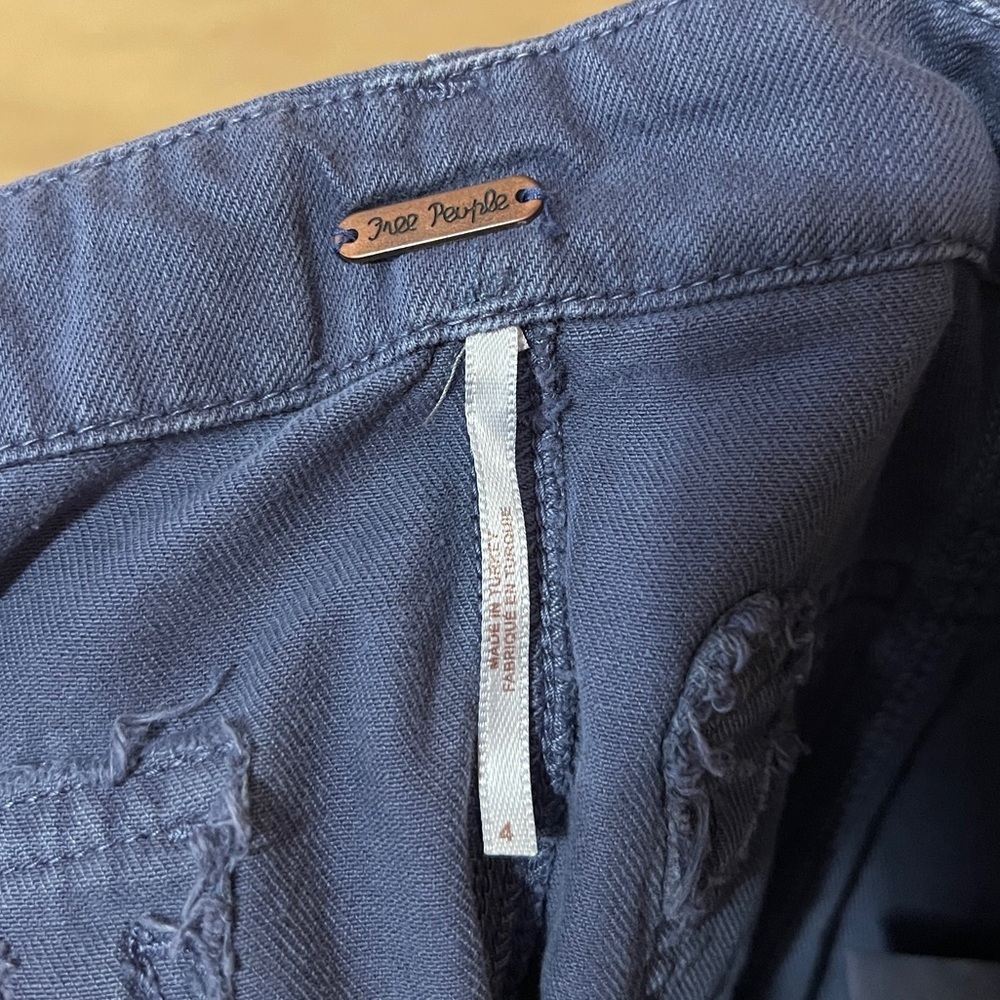 Women's Blue Cargo Pants - Picture 3 of 16